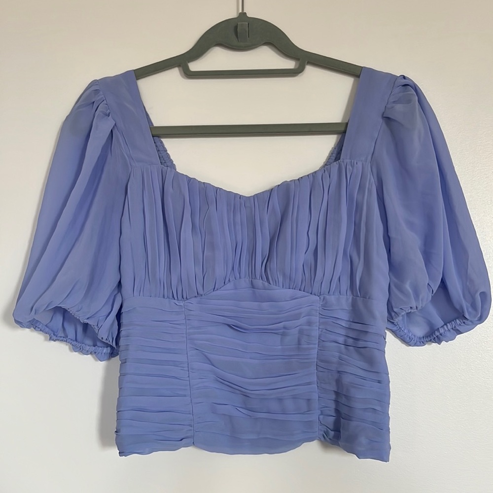 Abercrombie light purple ruched cropped corset top